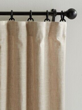 Pottery Barn Emery Linen Curtain Light Filtering Window Panel 50" x 96" Oatmeal